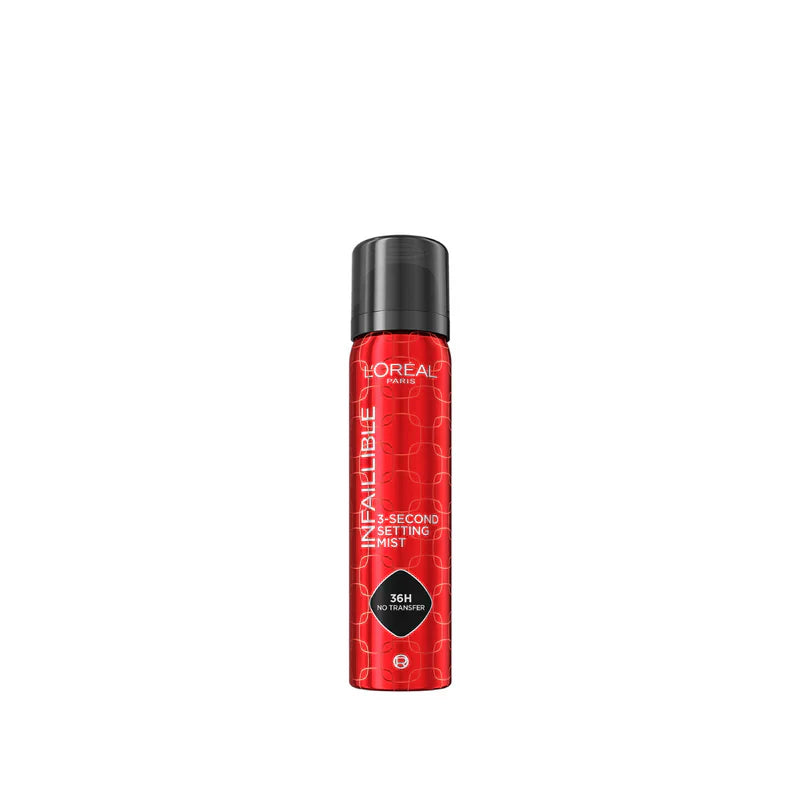 L’Oreal Paris Infaillible 3-second Setting Mist Spray, Locks Makeup For 36h Of Long Wear, With No Transfer, No Marks, No Stickiness