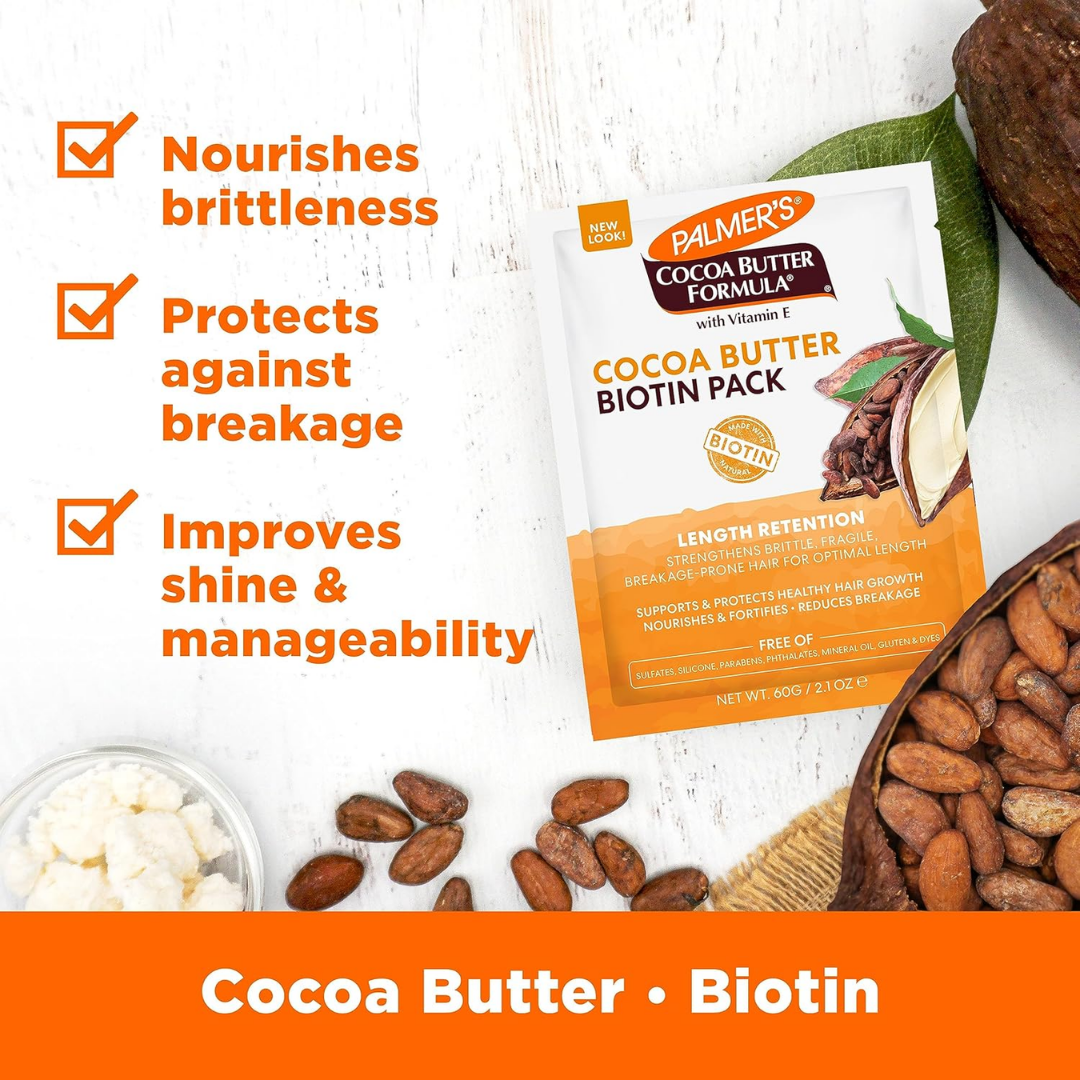 Palmer's Cocoa Butter Formula And Biotin Length Retention Biotin Pack Hair Mask