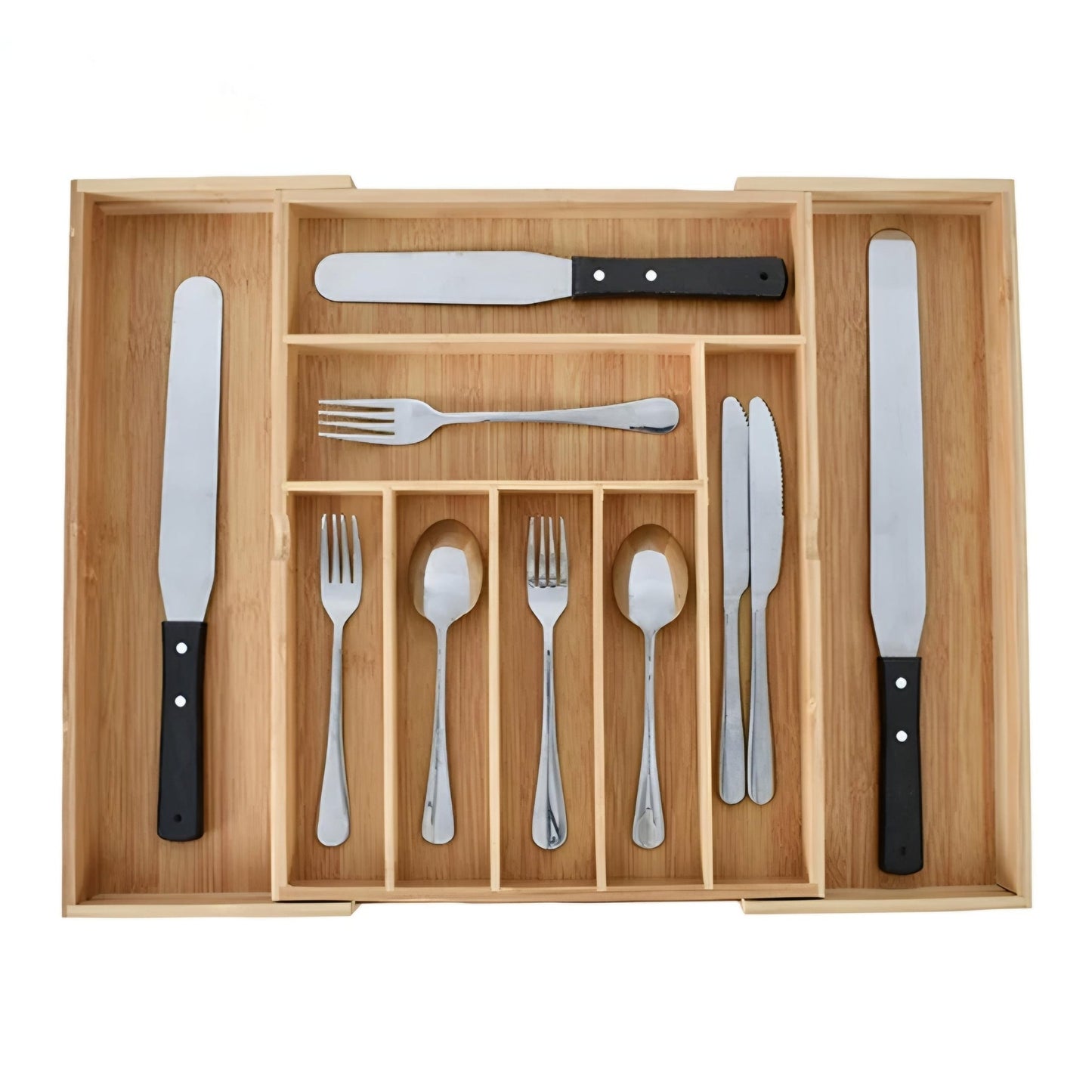 BAMBOO CUTLERY ORGANIZER 9 DIVISIONS