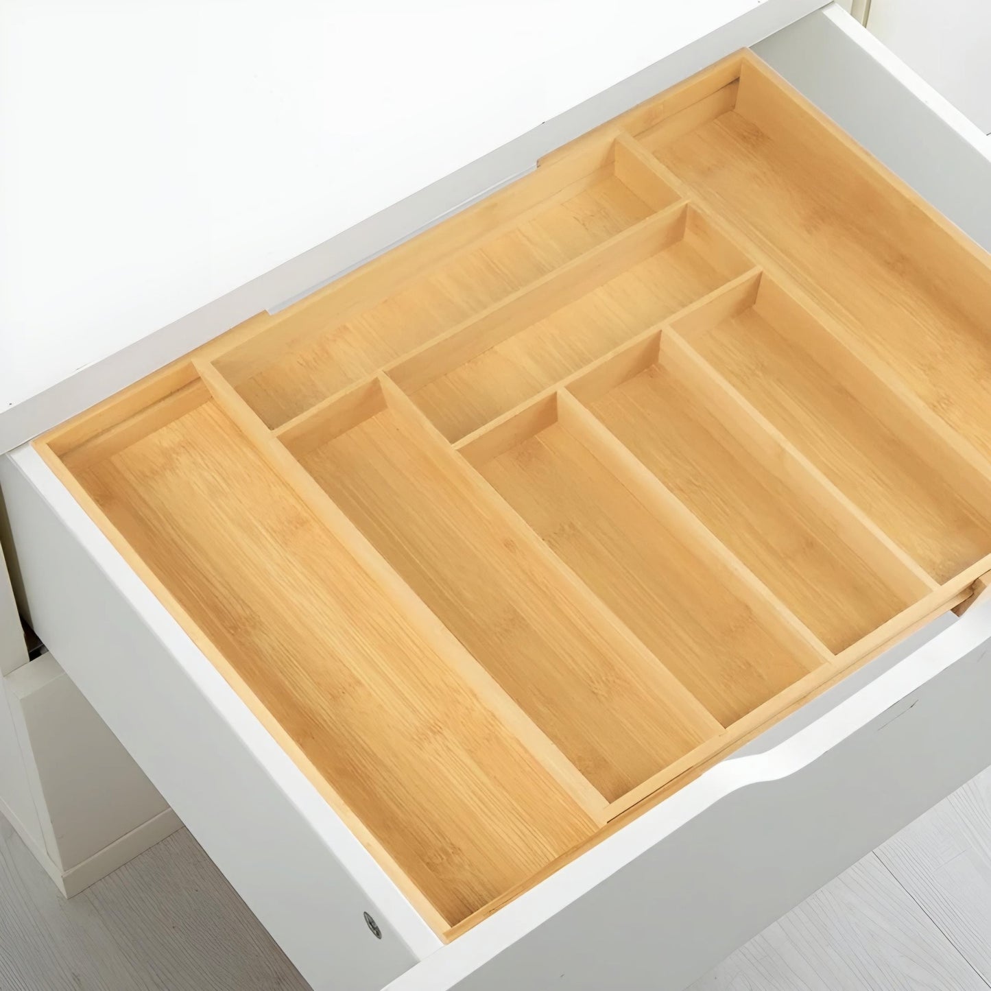 BAMBOO CUTLERY ORGANIZER 9 DIVISIONS