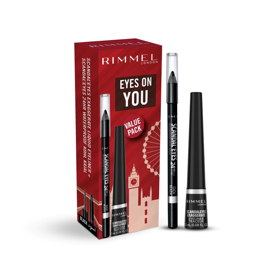 Rimmel FREE Scandale Eye Kohl Pencil Waterproof +  Exaggerate Liquid Eyeliner