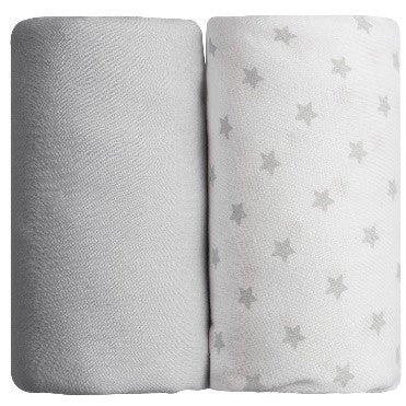 Poree Havlik - BBC Set 2 Fitted Sheet 60*120cm Printed - Grey/Grey