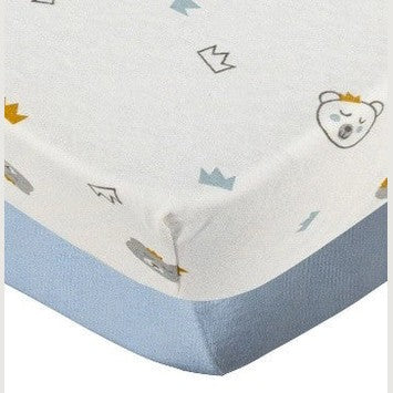 Poree Havlik - BBC Set 2 Fitted Sheet 70*140cm Printed All Over Bear/Blue