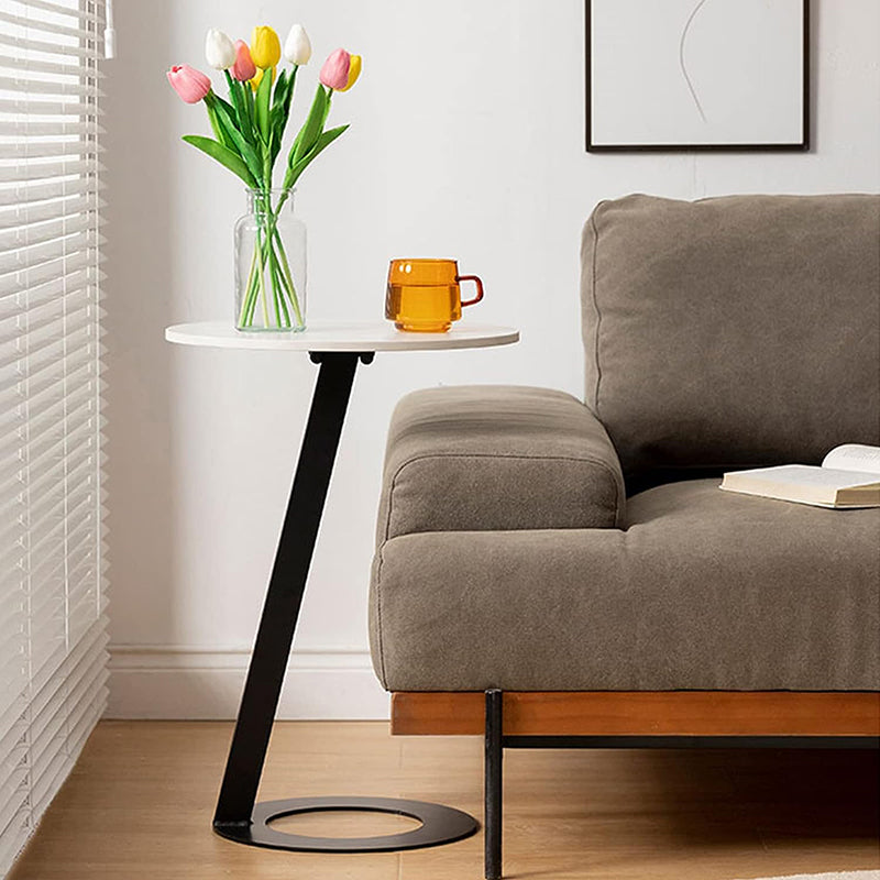 40 CM, Pillar Side Table with Marble Top, Coffee Table for Living Room, Guest Room, Bedroom - Medaid International