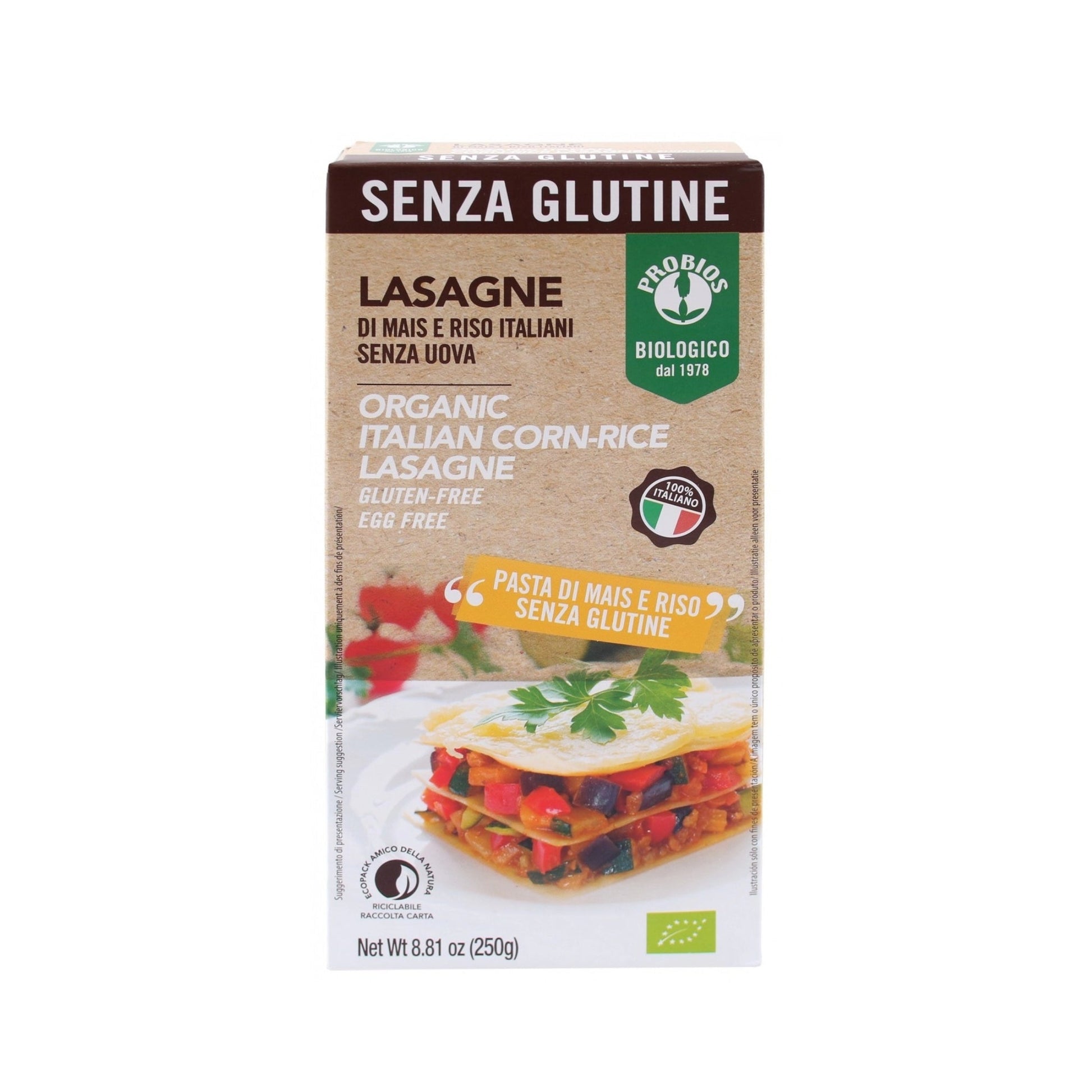 Organic Gluten Free Corn & Rice Lasagne - Medaid International