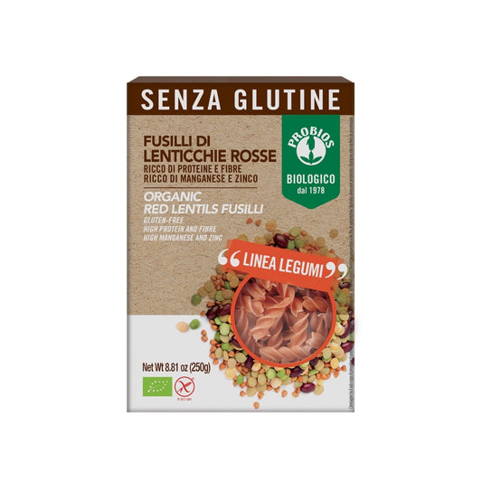 Organic Red Lentils Fusilli - Medaid International