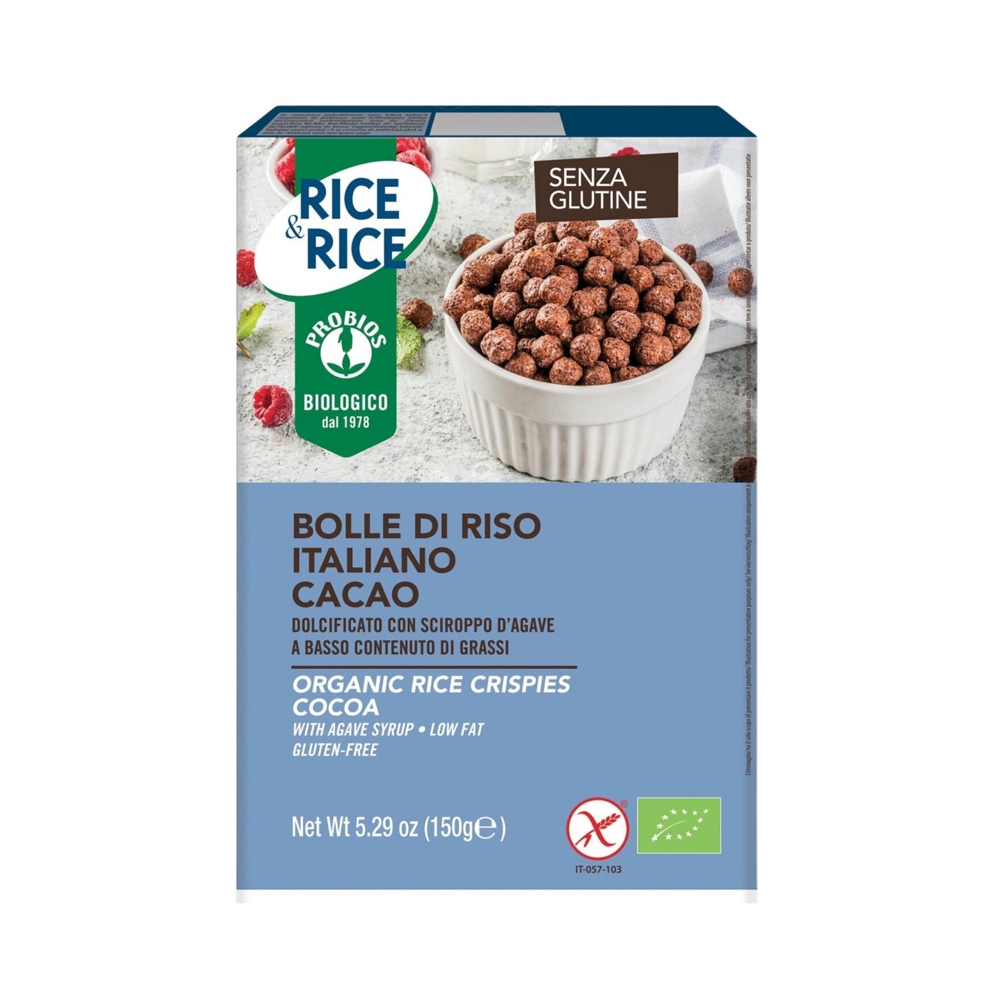 Rice&Rice Organic Rice Crispies With Cocoa - Medaid International