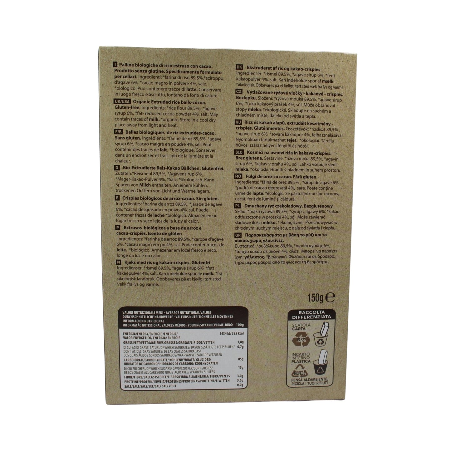 Rice&Rice Organic Rice Crispies With Cocoa - Medaid International