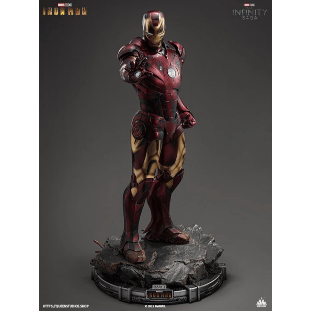 Marvel Iron Man Mark 3 1/2 Statue (Battle-Damaged Edition) By Queen Studios - Medaid International