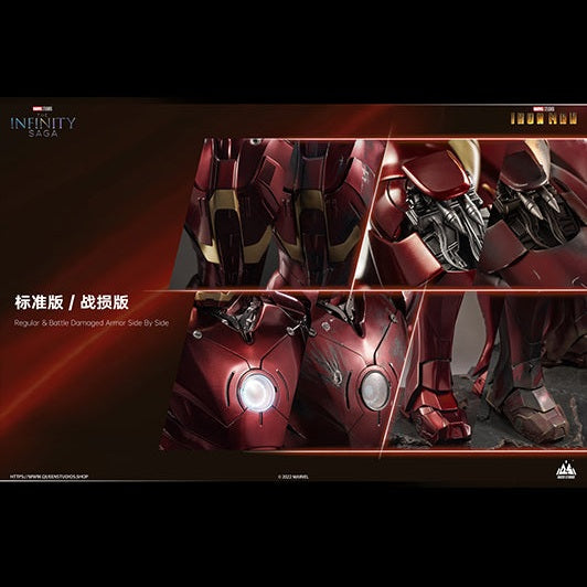 Marvel Iron Man Mark 3 1/2 Statue (Battle-Damaged Edition) By Queen Studios - Medaid International
