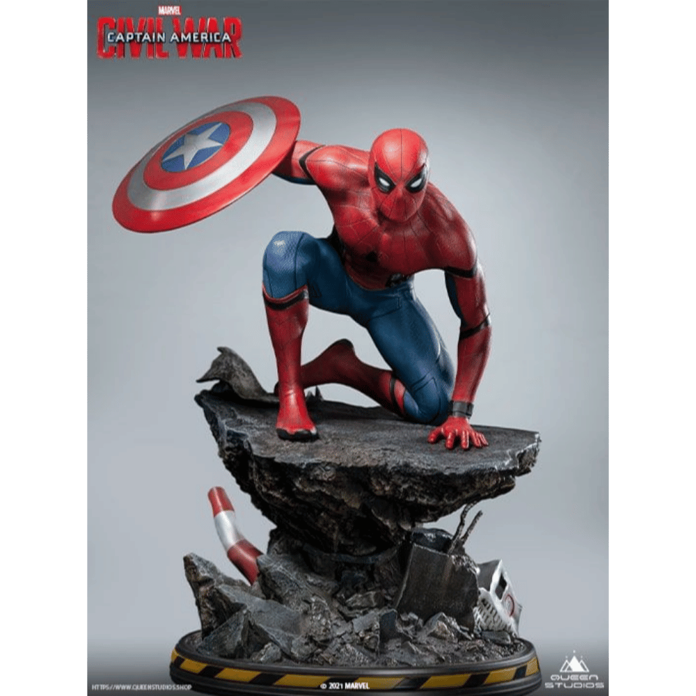 Marvel Captain America: Civil War Statue : Spider-Man 1/4 Statue (Premium Edition) Statue By Queen Studios - Medaid International