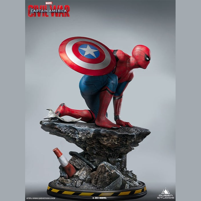 Marvel Captain America: Civil War Statue : Spider-Man 1/4 Statue (Premium Edition) Statue By Queen Studios - Medaid International