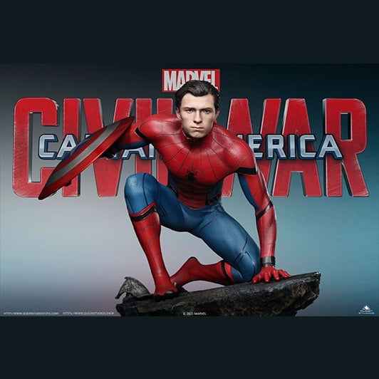 Marvel Captain America: Civil War Statue : Spider-Man 1/4 Statue (Premium Edition) Statue By Queen Studios - Medaid International
