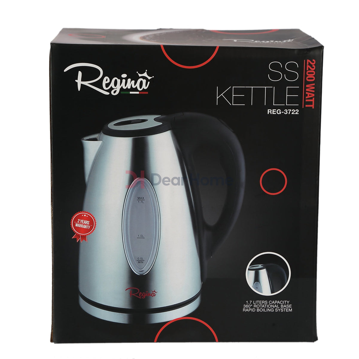 Regina Stainless Water Kettle 1.7L 2200W