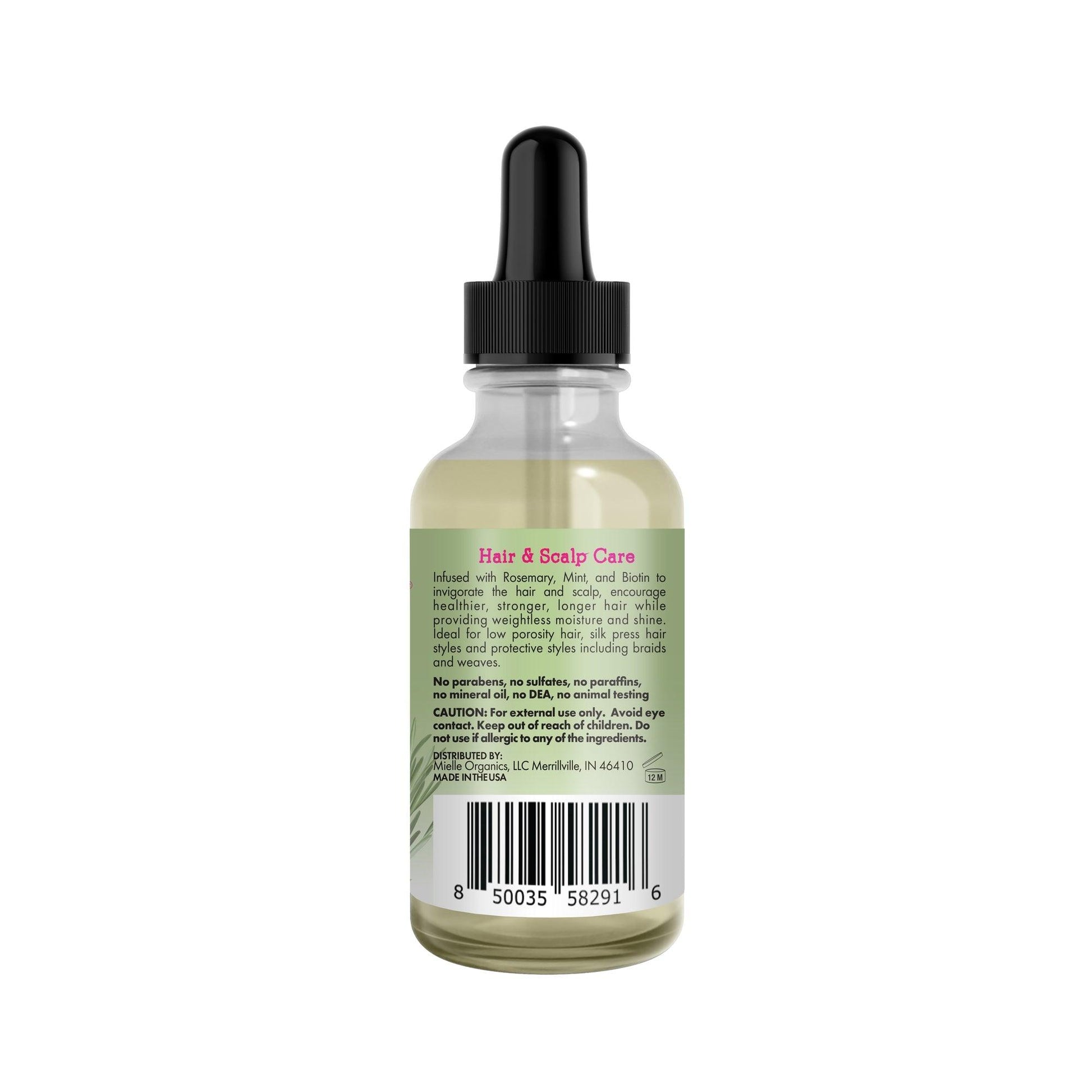 Mielle Organics Rosemary Light Mint Scalp & Hair Strengthening Oil With Biotin & Essential Oils - Medaid International
