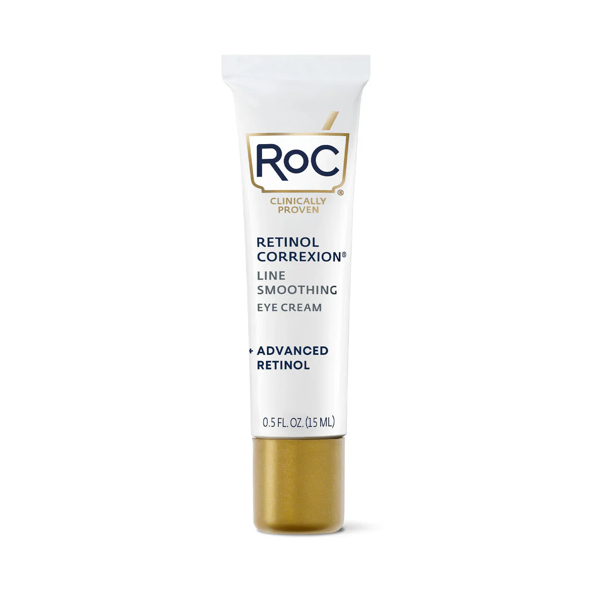 RoC Retinol Correxion Under Eye Cream for Dark Circles & Puffiness, Daily Wrinkle Cream, Anti Aging Skin Care Treatment Women and Men, 0.5 oz (Packaging May Vary)