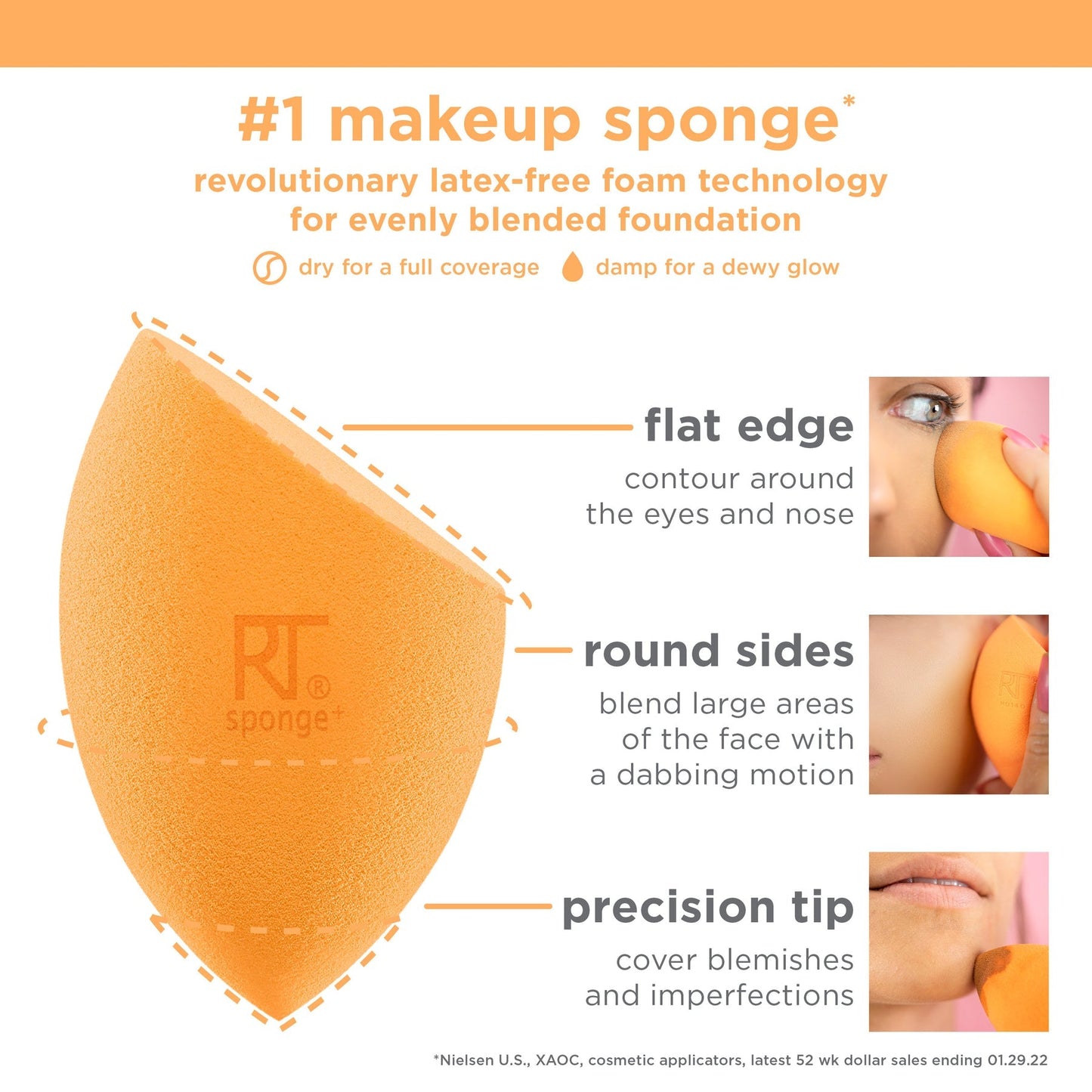 Real Techniques everyday essentials brush kit (x4) + sponge 261836