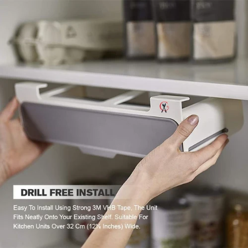 Under Shelf Pull-Out Spice Rack