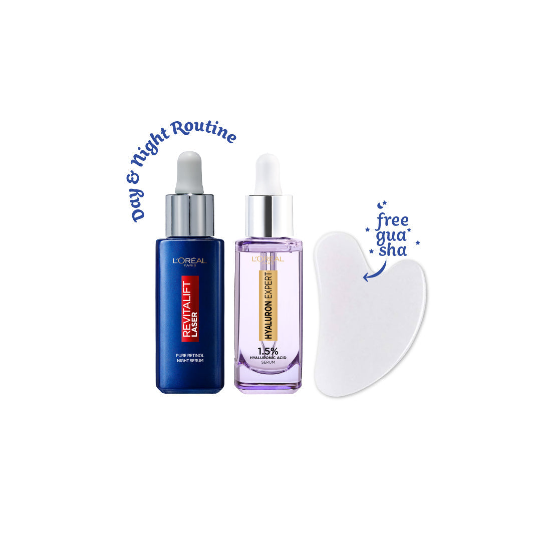 FREE Gua Sha with L'Oreal Hyluron Expert Serum + Retinol Night Serum - Medaid International