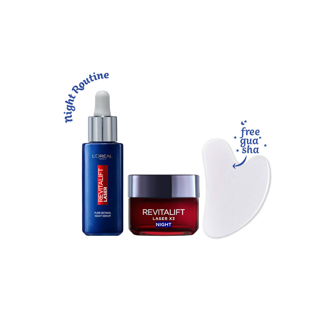 FREE Gua Sha with L'Oreal Revitalft Night Cream + Retinol Night Serum - Medaid International