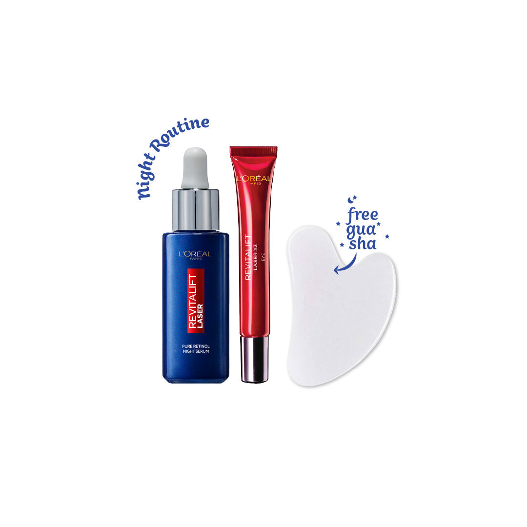 FREE Gua Sha with L'Oreal Revitalft Eye Cream + Retinol Night Serum - Medaid International