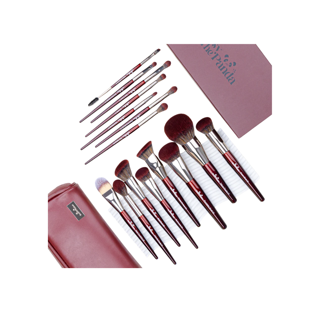 Rosy The Panda Jamelik Bel Ahmar Red Holiday Brush Set