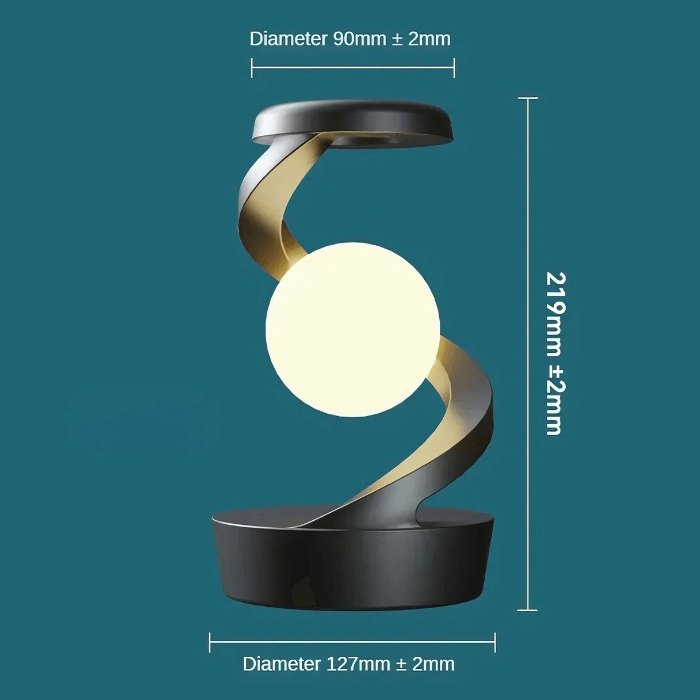 Rotating Moon Lamp | Wireless Charging & Elegant Design - Medaid International