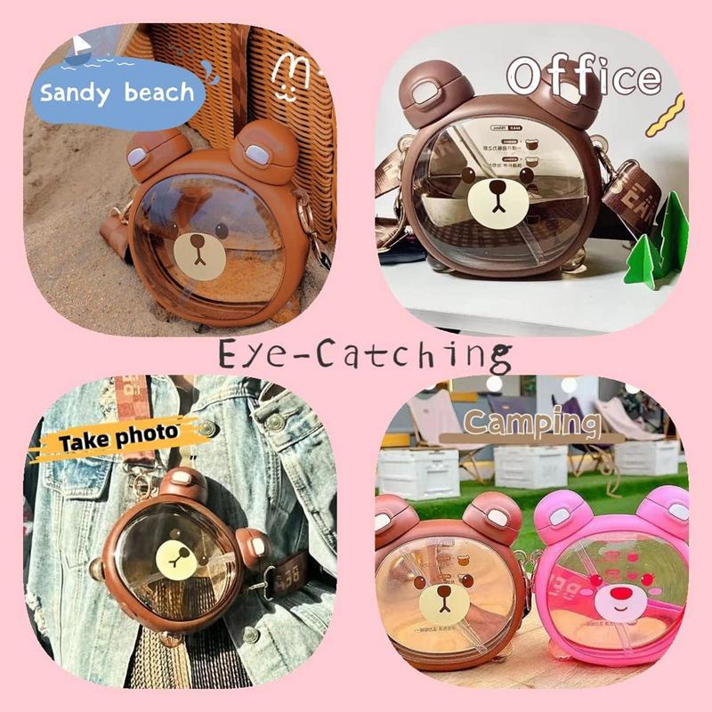 750 ML Bear Water Bottle Kids 2 in 1