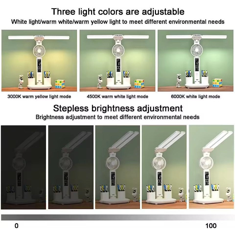 Multi Function Fan LED Desk Lamp
