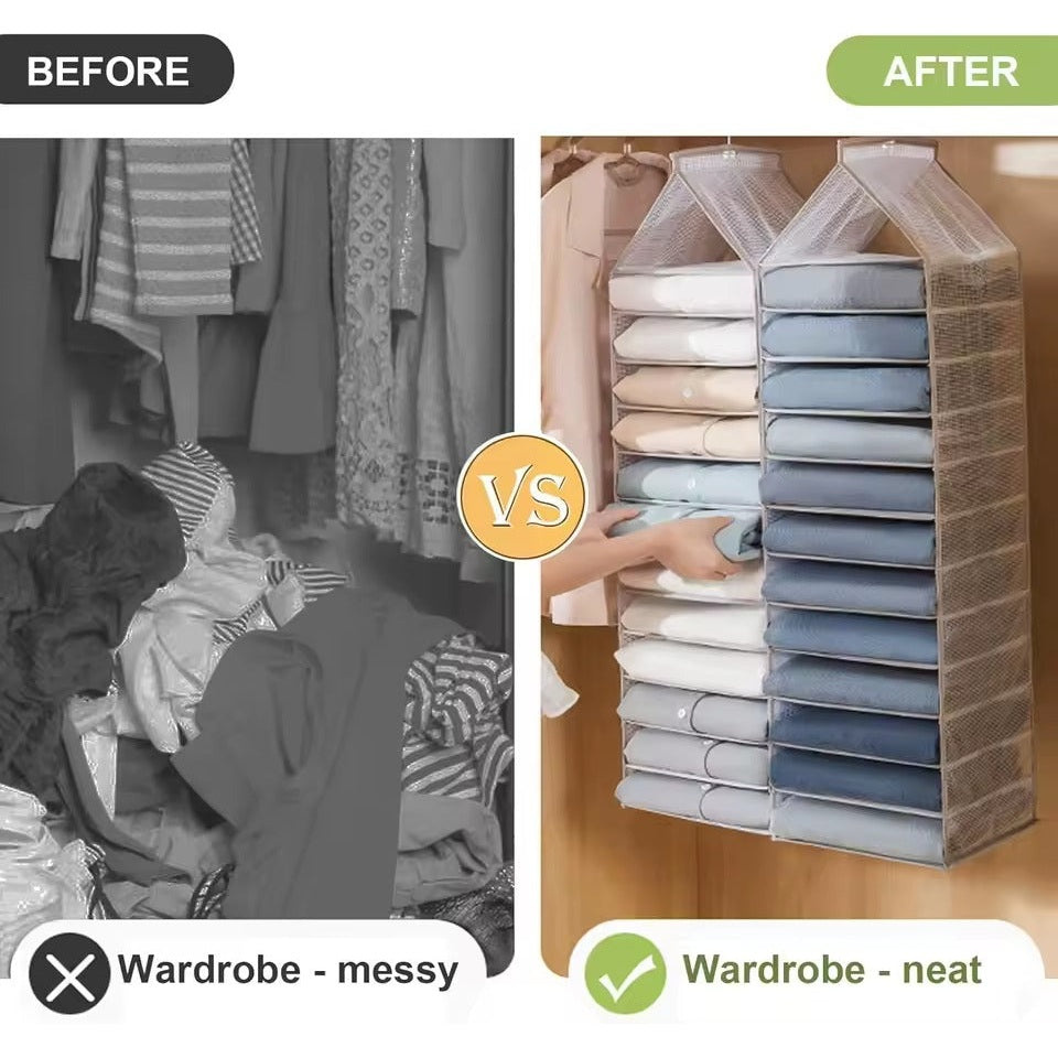 Hanging Wardrobe Organizer (6 Layers)
