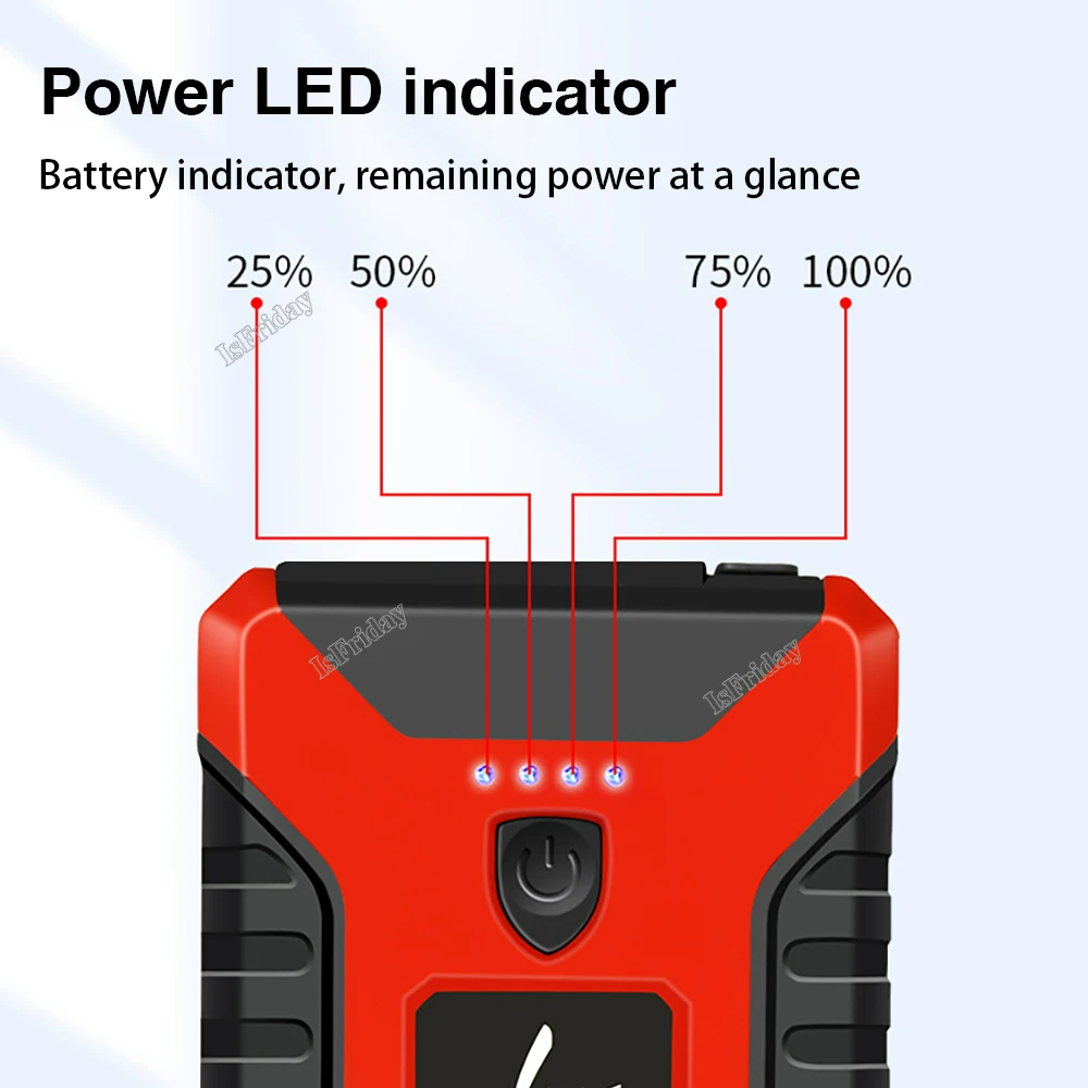 Portable Car Jump Starter Power Bank, Battery Booster Charger, Starting Device, Auto Emergency, Lighting Start-up, 12V - Medaid International