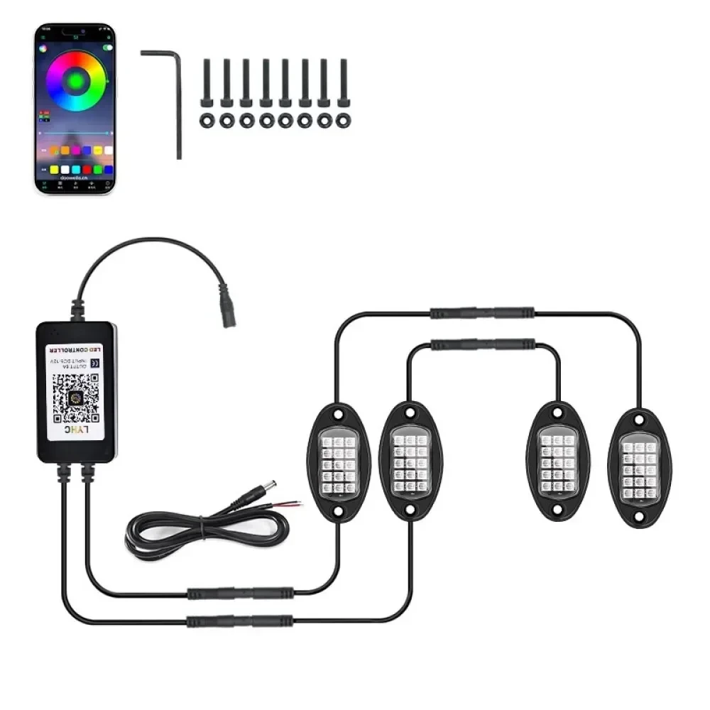 RGB Ambient Wheel Lights ‚Äì 16M Colors & lamp Music Sync - Medaid International