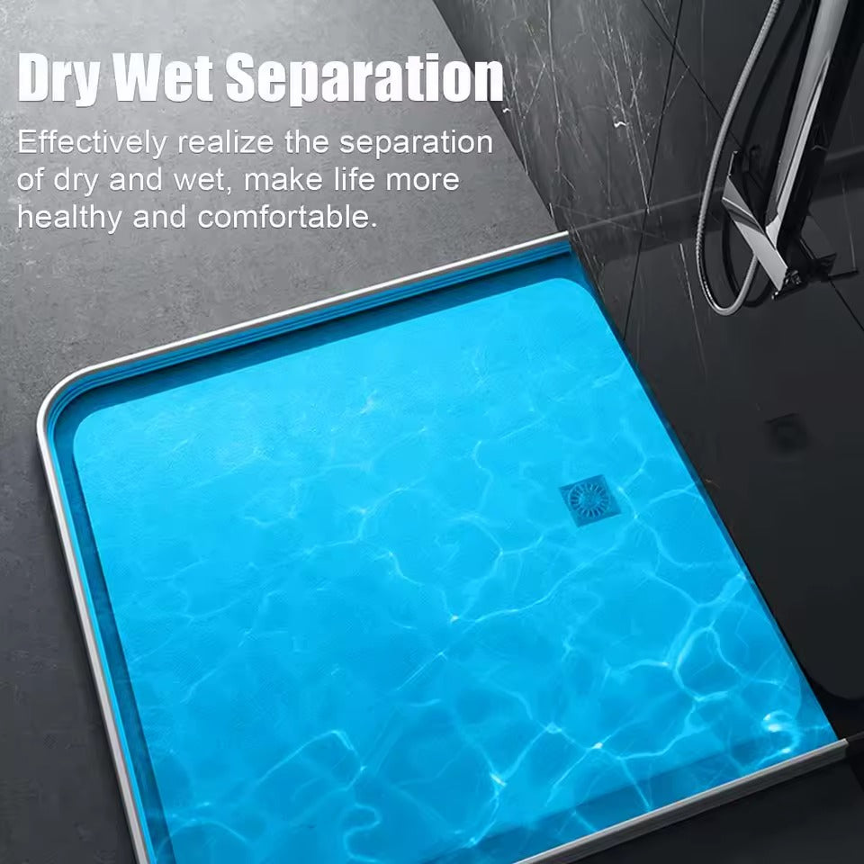 Silicone Shower Water Barrier Strip + Glue