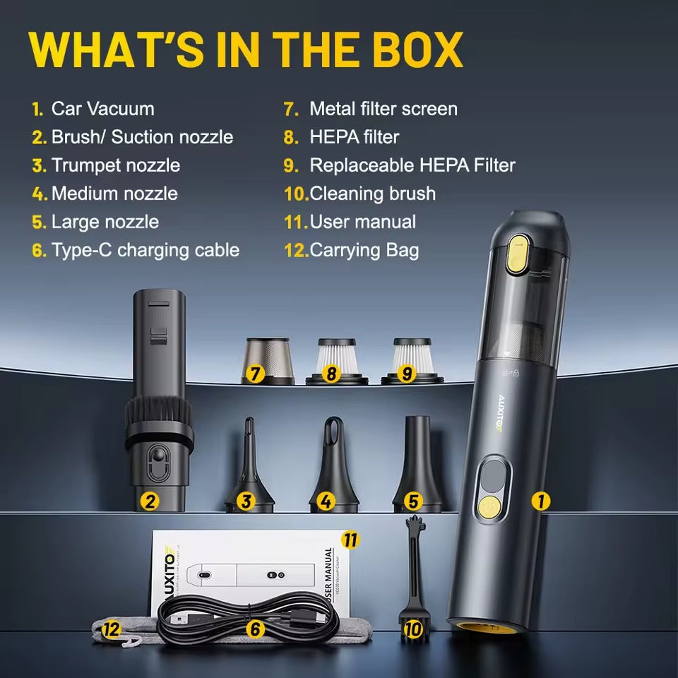 4 in 1 Cordless Car Vacuum Cleaner
