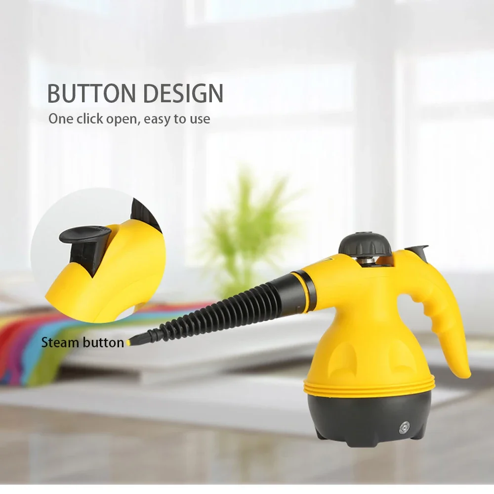 High Pressure Steam Cleaner – 1000W Handheld Steam Cleaning Machine with 9 Accessories for Kitchen, Bathroom, Furniture & Car Detailing - Medaid International