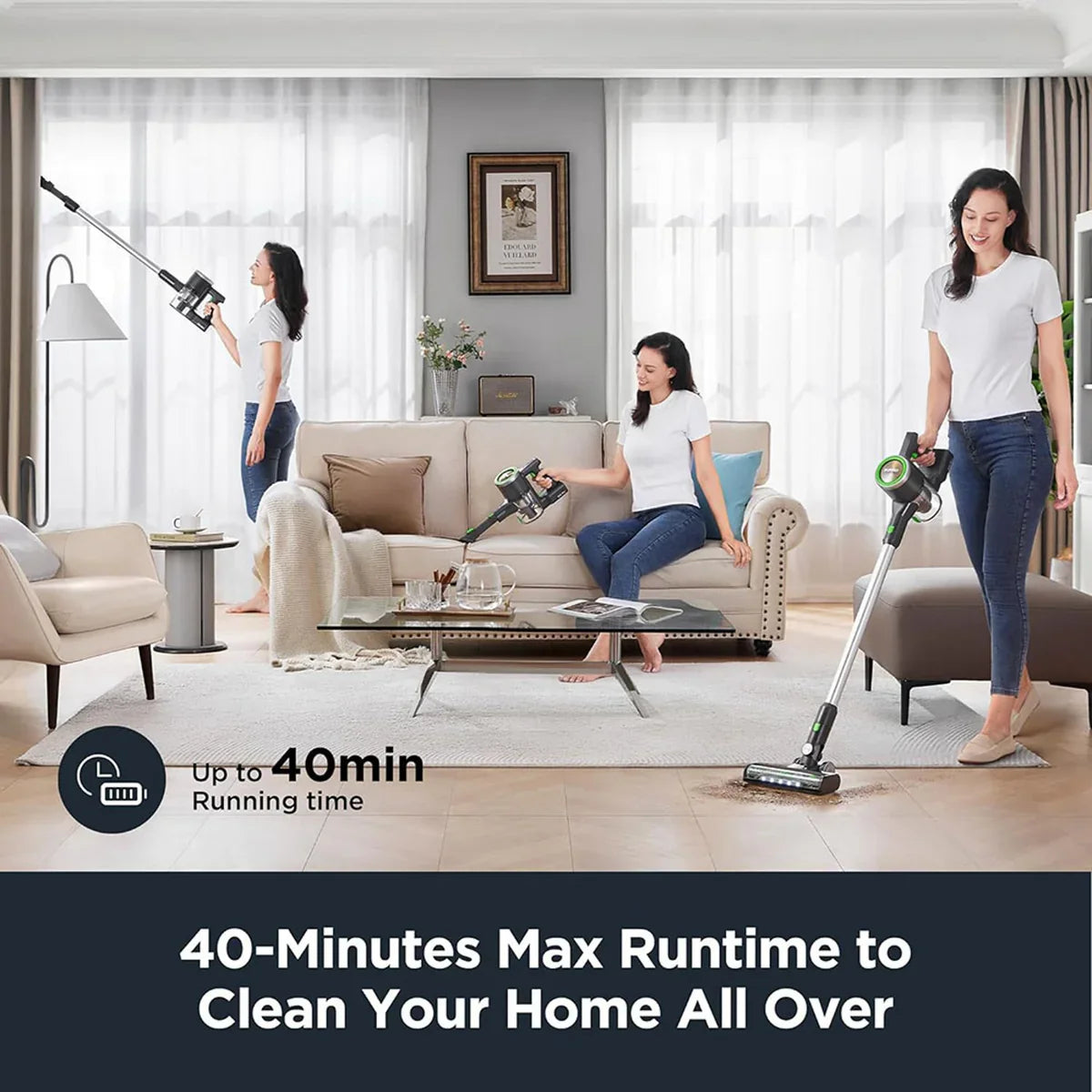 Eureka   Cordless   Stick   Vacuum   Cleaner   Black/Green   AK7