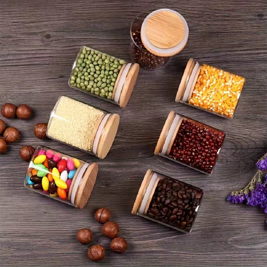 12 Pieces Glass Spice Jars
