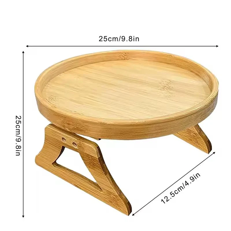 Round Bamboo Sofa Arm Tray - Medaid International