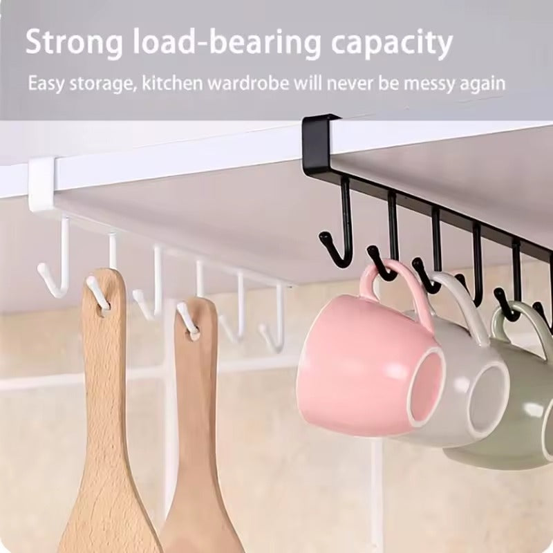 Stainless Steel 6-Hook Organizer