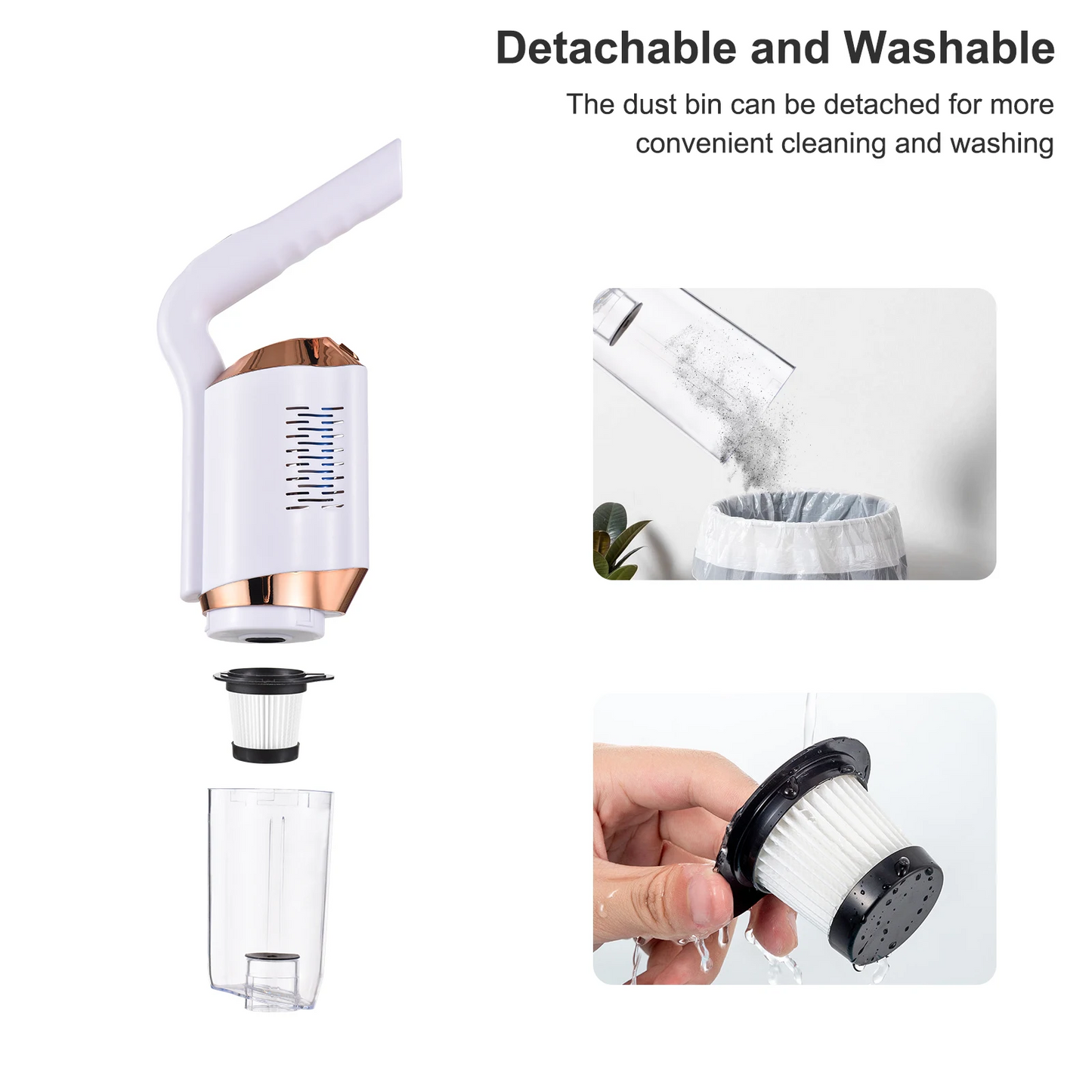 8500Pa Powerful Suction Cordless Handheld Vacuum Cleaner 120W