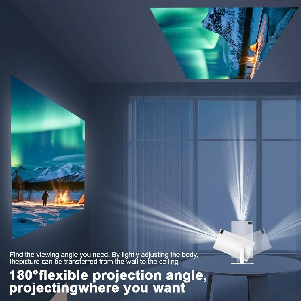 4K Mini Projector HY300: Full HD Home Theater, 4K Android Smart Bluetooth WiFi TV Projector - Medaid International