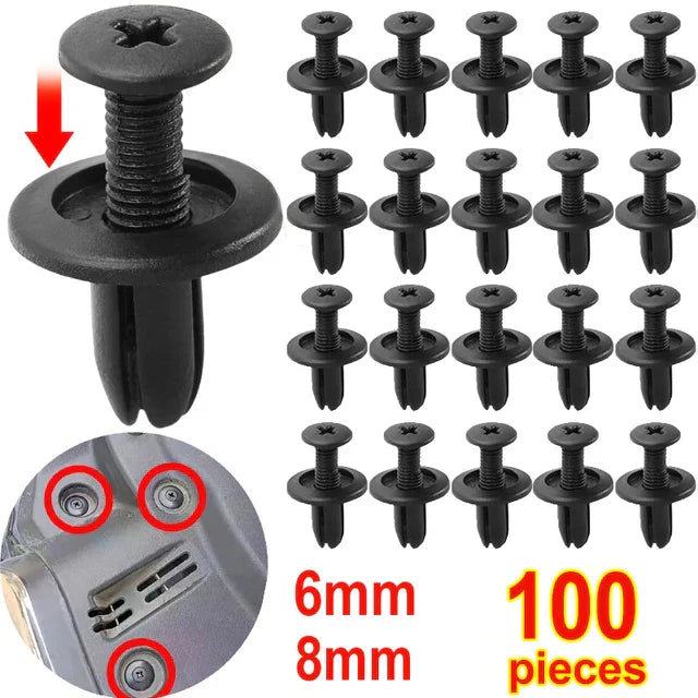 Car Plastic Push Rivets Clips  مشابك بلاستيكية لتثبيت باب السيارة
