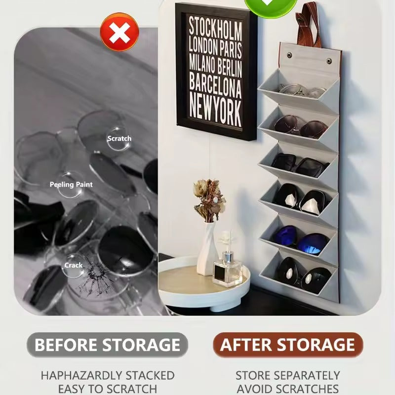 Foldable Mounted Sunglasses Organizer