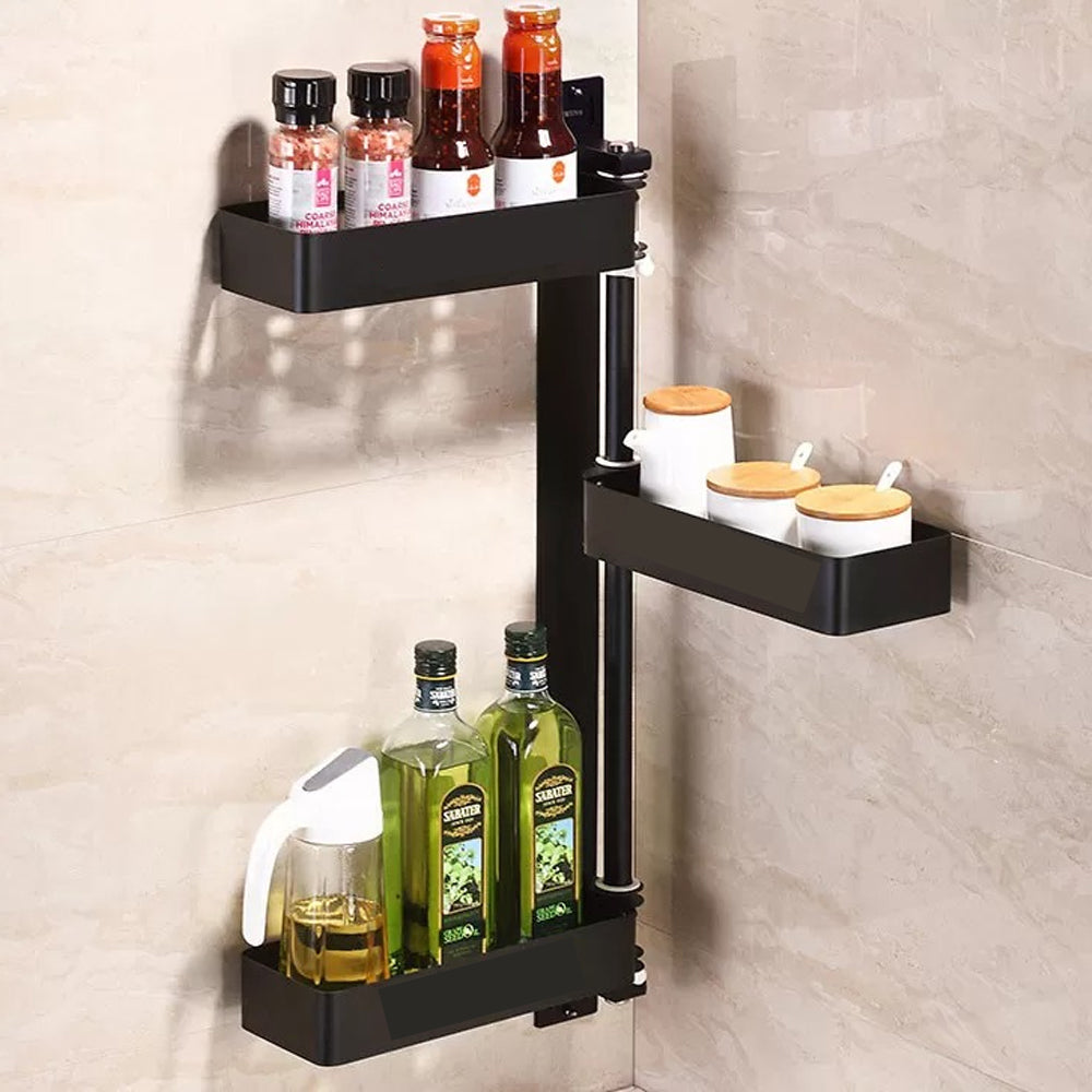 (Net) 3 Tiered Wall Mounted Kitchen Storage Racks 180 Degree Rotatable For Spice Lebanon