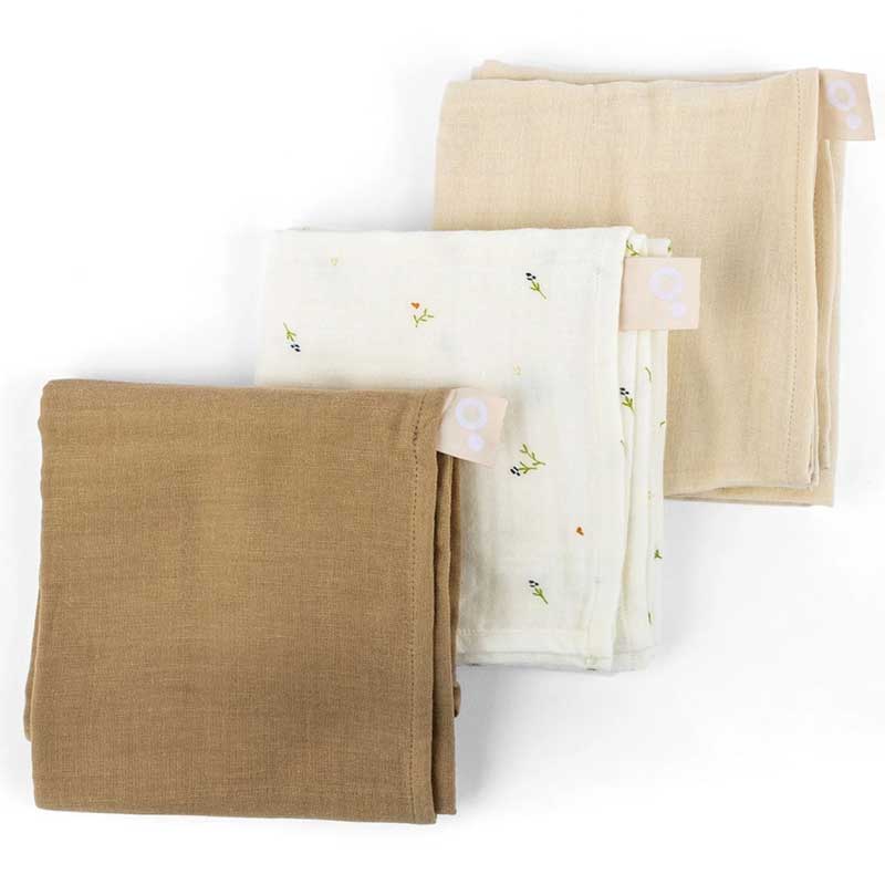 Doomoo - Set of 3 Muslin Cloths - Sweety Cream - NEW!!