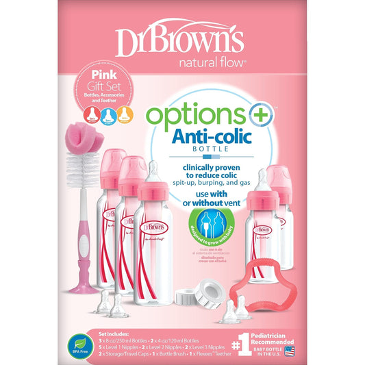 Options+ Anti-Colic Pink Gift Set