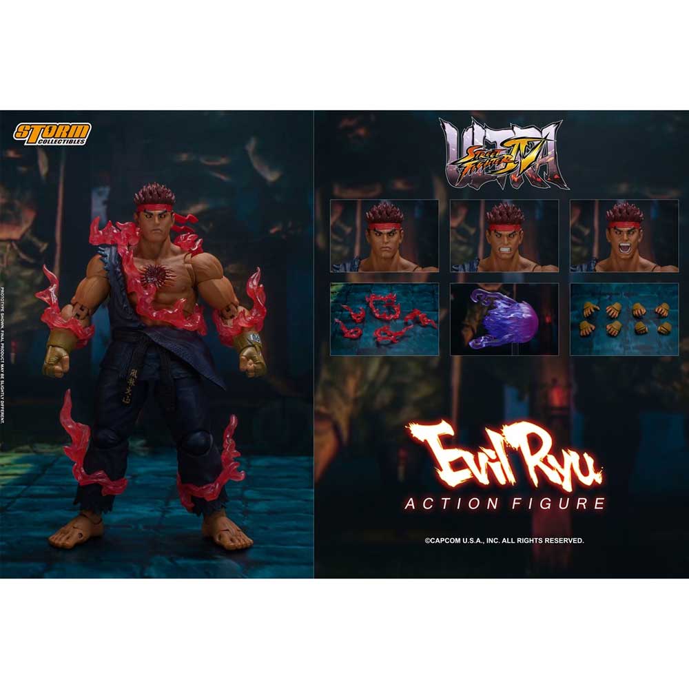 Street Fighter IV Evil Ryu Action Figure By Storm Collectibles - Medaid International