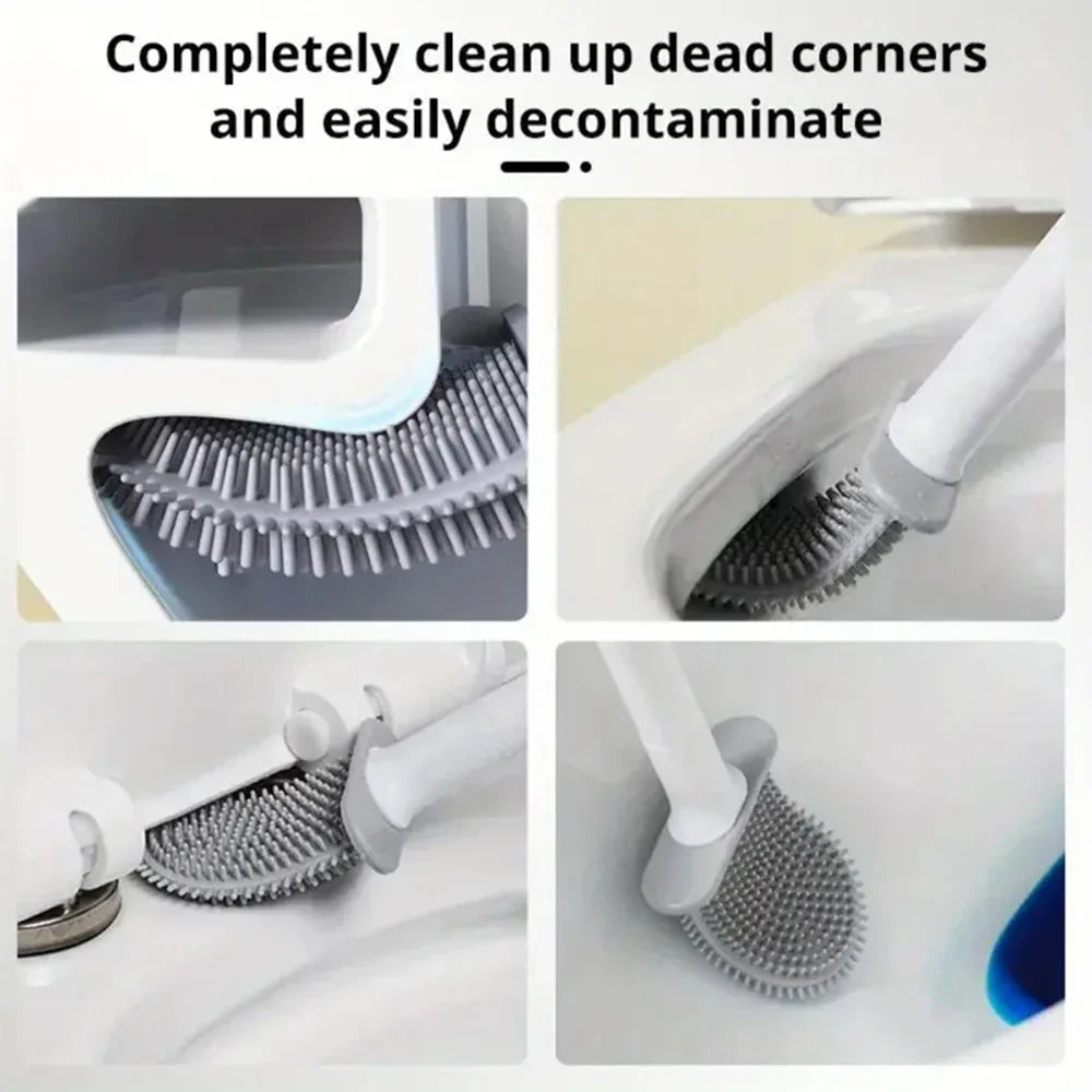 Flexible Toilet Silicone Brush فرشاة تواليت سيليكون مرنة