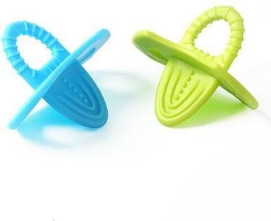 BabyOno - First Teeth Teethers,Flexible - Blue & Green