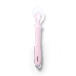 BabyOno - Silicone Flexible Spoon - Light Pink